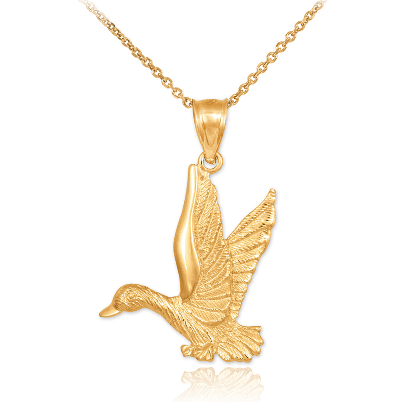 Buy 14k Solid Gold Tiny Duck Pendant. Baby Duck on Solid 14k Chain. Online  in India - Etsy