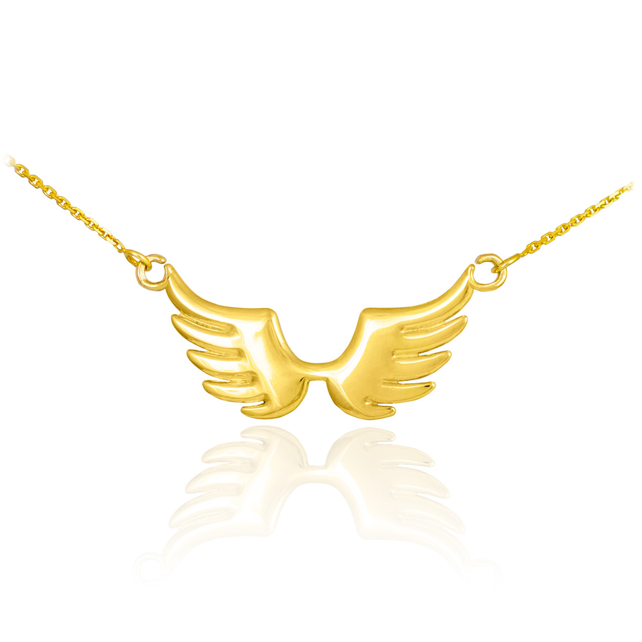 White Diamond Accent Rhodium Over Sterling Silver Two-Tone Angel Pendant  With 18 Cable Chain - DSW032