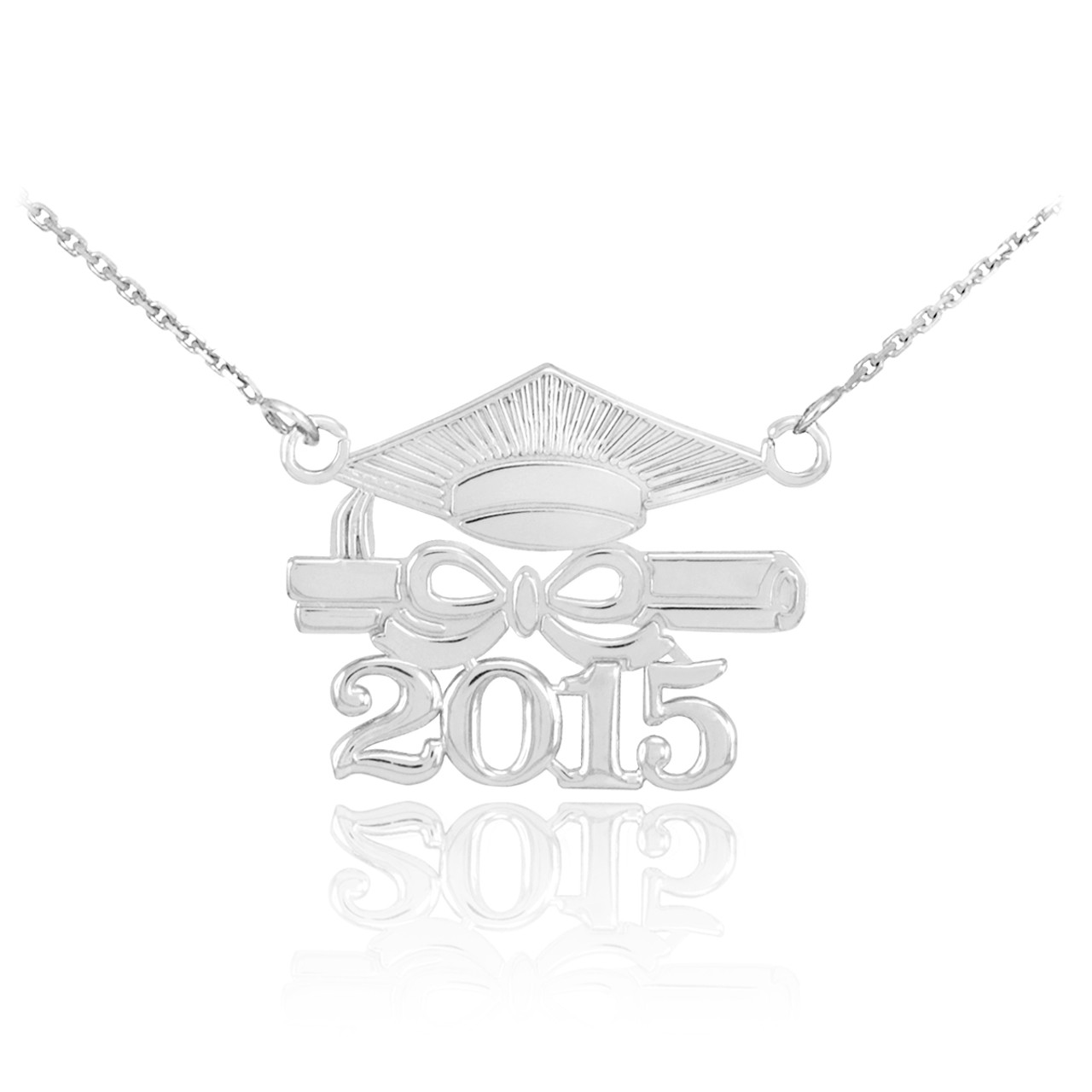Silver graduation necklace Clearance