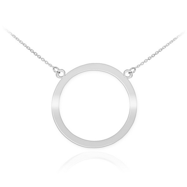 Silver Karma Necklace, Karma Circle Necklace, Symbolic Necklace, Circle