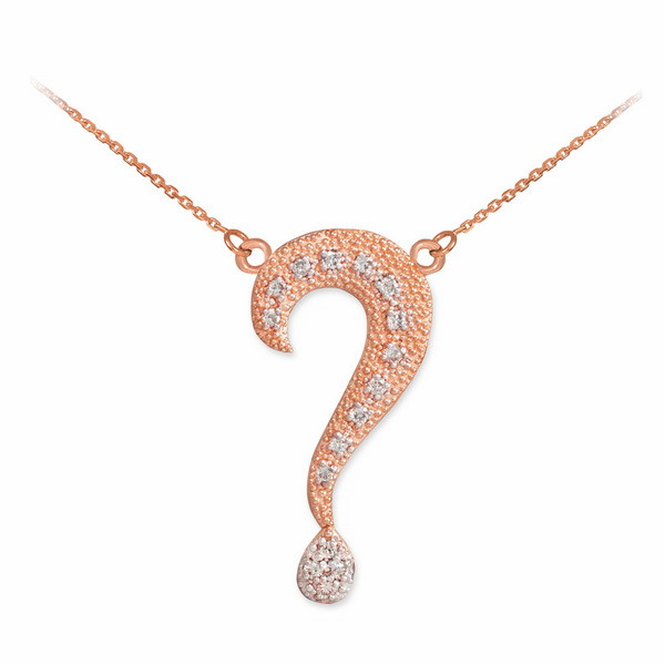 diamond boucheron question mark necklace