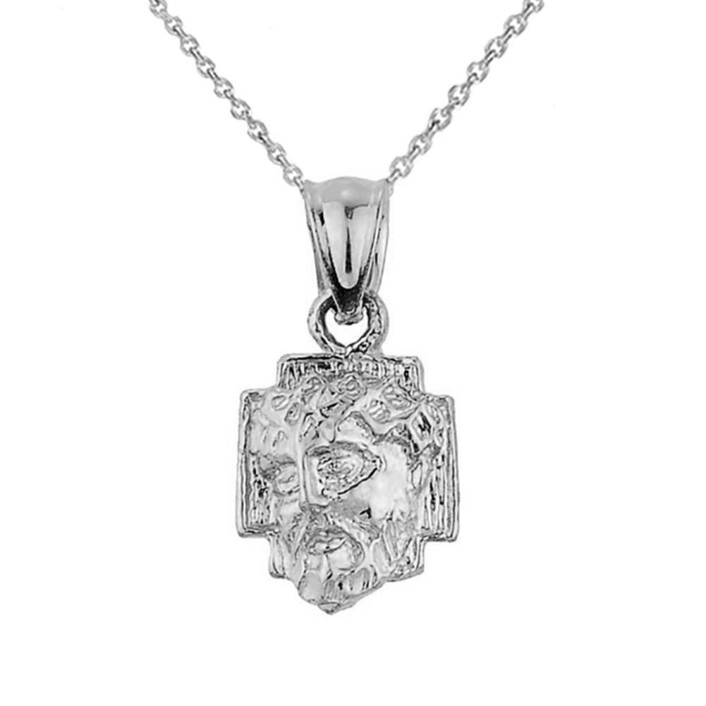 Silver Jesus Christ Head Pendant