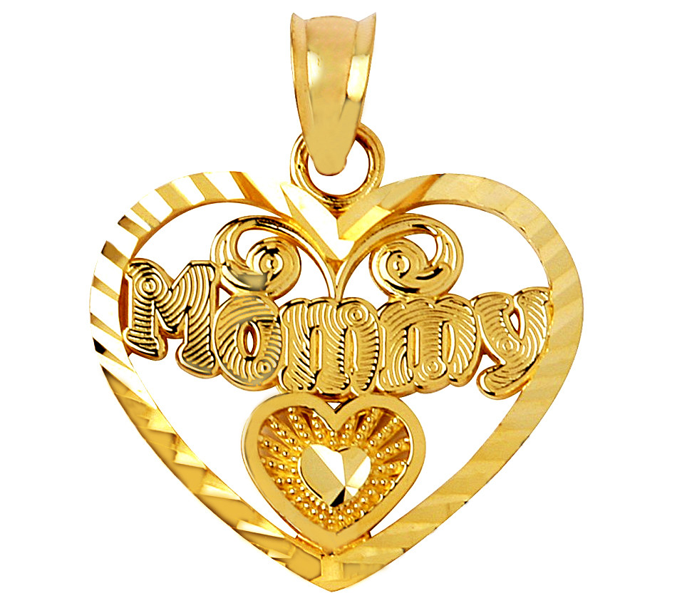 mom heart pendant