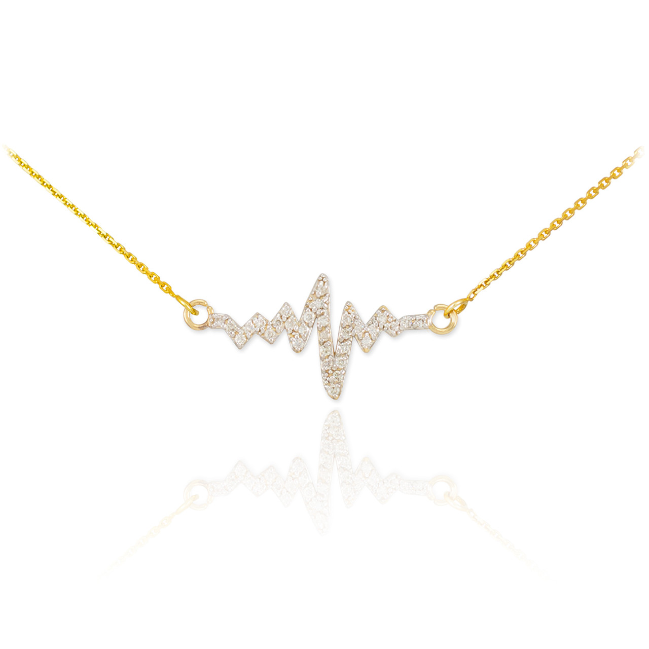 Heartbeat necklace gold Clearance