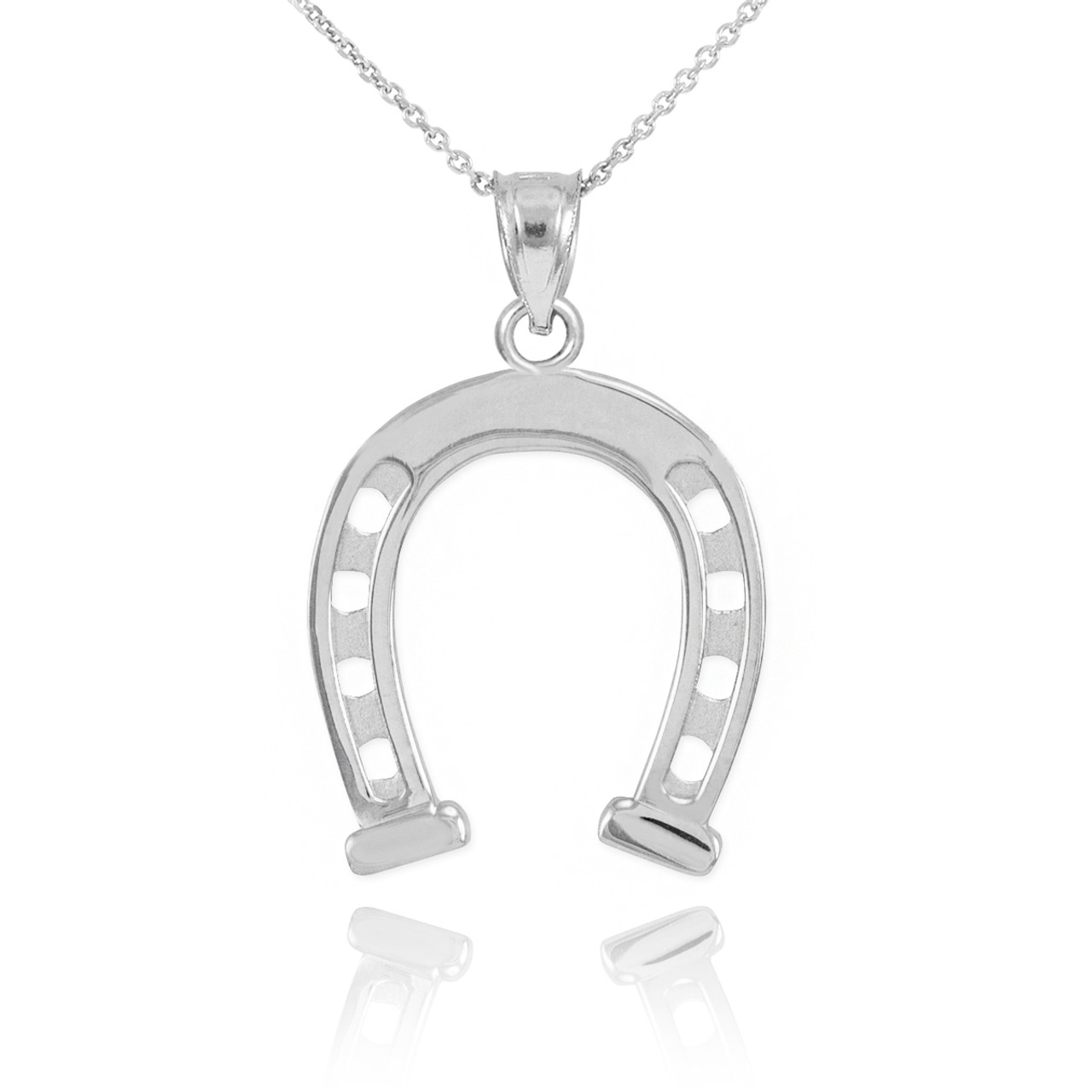 Sterling Silver Horseshoe Pendant Necklace