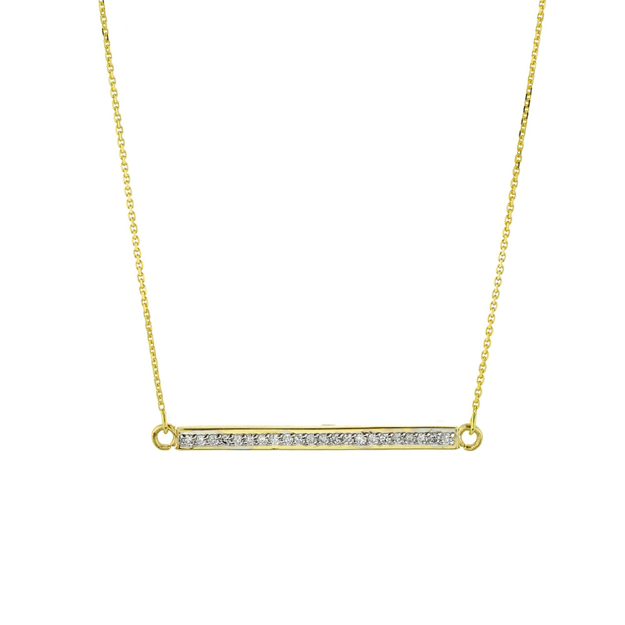 Gold bar pendant 14k Clearance