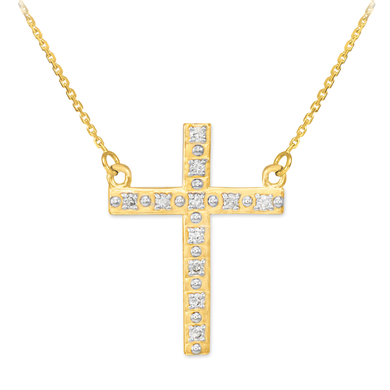 Zales Outlet 1/4 CT. T.W. Diamond Cross Pendant in 10K White Gold |  Hamilton Place