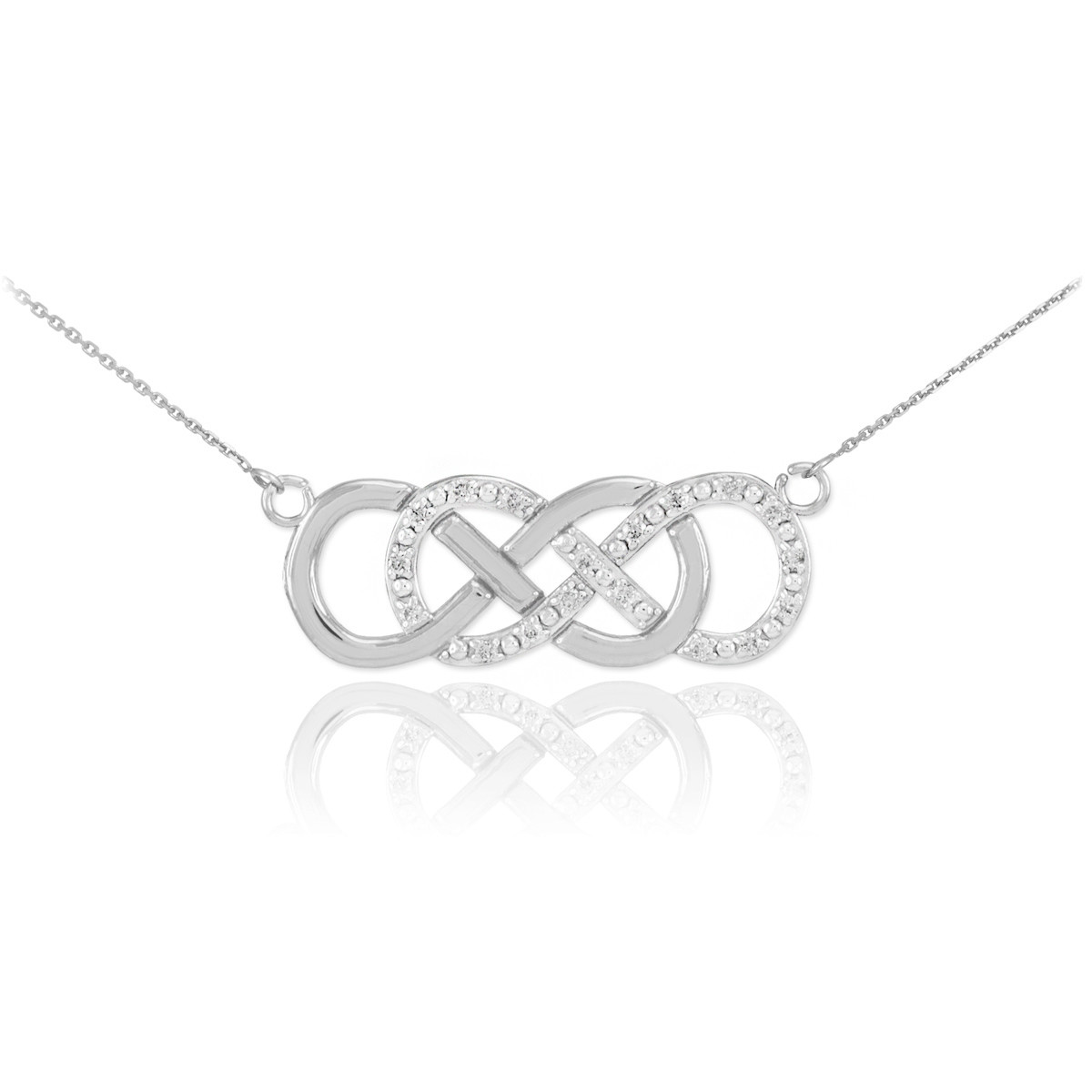 Sterling Silver Double Infinity CZ 