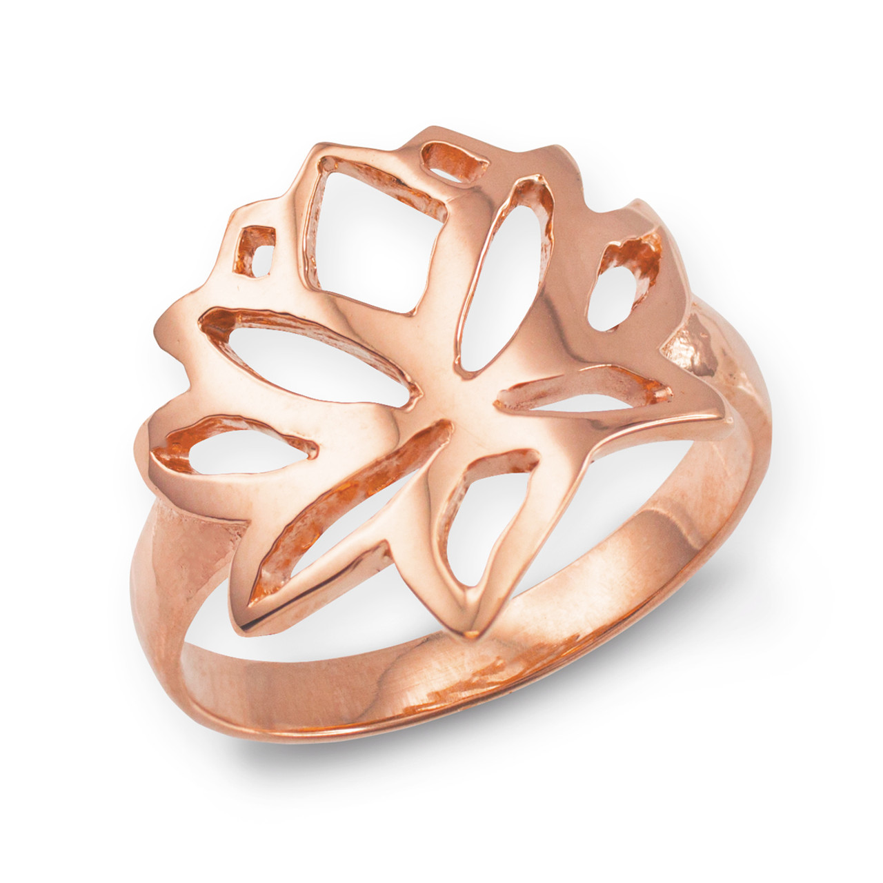 lotus ring rose gold