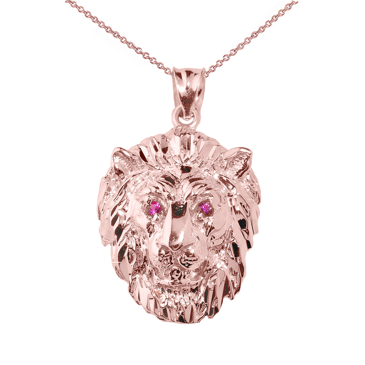 1 1/2 inch Goldtone LION Head Necklace Urban Glam-Celebrity Inspired-24 inches