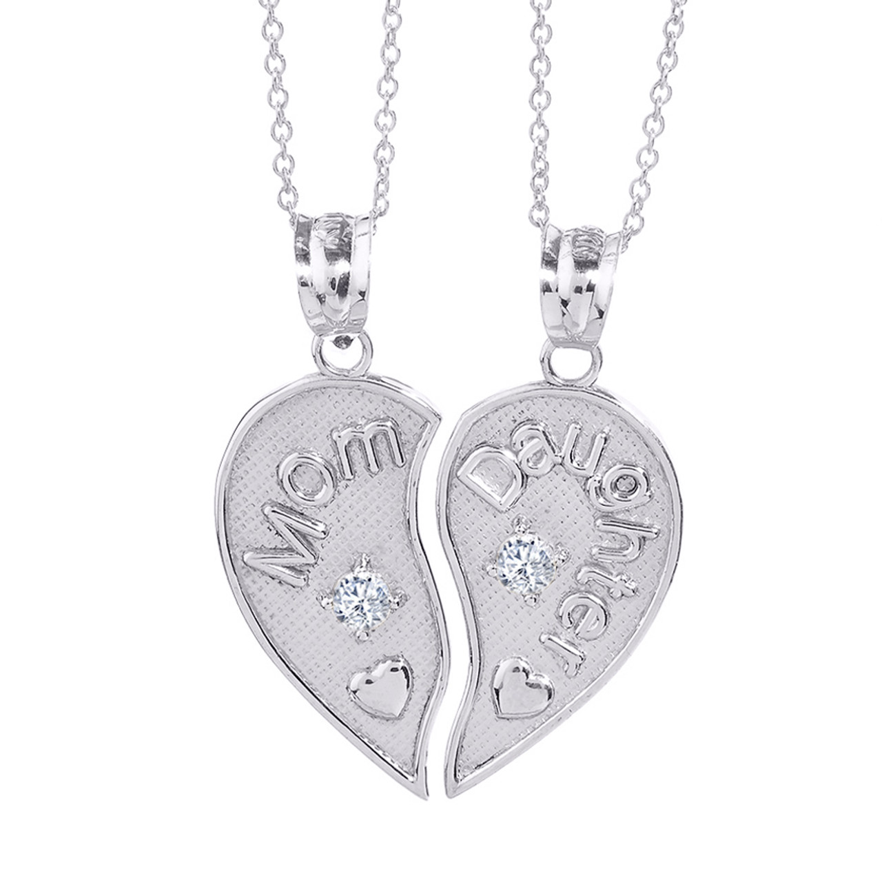 2pc Sterling Silver 'Mom' and \