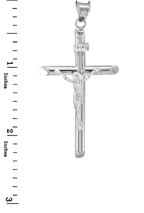 Large Wood Textured Crucifix Pendant – 36.5mm X 7.2 Cm, 14k Gold Plated, With Microfiber Cloth - View #8