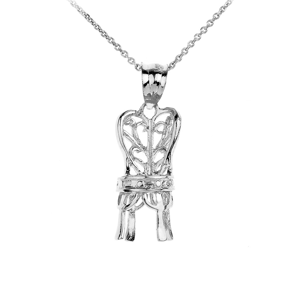 925 Stering Silver Elegant Chair Pendant