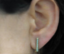 14k Rose Gold Diamond Bar Ear Cuffs