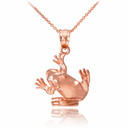 Gold Frog Pendant Necklace (Available in Yellow, Rose and White)