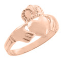 Solid Rose Gold Traditional Claddagh Ring