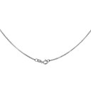 Sterling Silver Peace Symbol Pendant Necklace with Cubic Zirconia