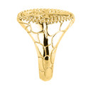 Gold Egyptian Ankh Cross Men's Ring (Available in Yellow/Rose/White Gold)