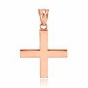 Gold Greek Cross Pendant Necklace (Available In Yellow/Rose/White Gold)