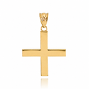 Gold Greek Cross Pendant Necklace (Available In Yellow/Rose/White Gold)
