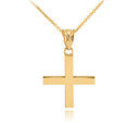 Gold Greek Cross Charm Necklace (Available in Yellow Gold / Rose Gold / White Gold)