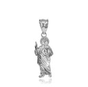 White Gold Saint Jude Charm