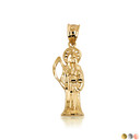 Gold Santa Muerte Catholic Necklace