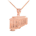 Rose Gold San Francisco Cable Car Pendant Necklace