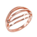 Solid Rose Gold Layered Ring