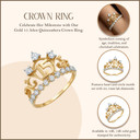 10K/14K Gold 15 Años Quinceañera Crown Ring( Available In Yellow/Rose/White Gold)