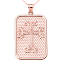 Rose Gold Armenian Apostolic Cross Pendant Necklace