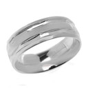 Sterling Silver Comfort Fit Modern Wedding Band