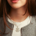 Silver Cross Crucifix Anchor Necklace