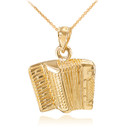 Solid Gold Music Accordion Pendant