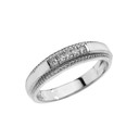 White Gold Diamond Wedding Band Ring For Women