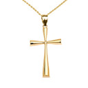 Gold Beautiful Cross Pendant Necklace (Available In Yellow/Rose/White Gold)