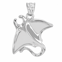 Fine Gold Sting Ray Pendant Necklace  (Available in Yellow/Rose/White Gold)