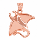 Fine Gold Sting Ray Pendant Necklace  (Available in Yellow/Rose/White Gold)