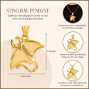 Fine Gold Sting Ray Pendant Necklace  (Available in Yellow/Rose/White Gold)