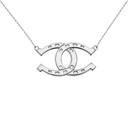 Sterling Silver Criss Cross Horse Shoe Good luck Necklace