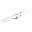 14K White Gold Heartbeat Pulse Bracelet