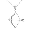Sterling Silver Bow and Arrow Pendant Necklace