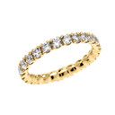 1.5 Carat Diamond Stackable Wedding Band in 14K Yellow Gold