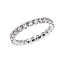 2 Carat Cubic Zirconia Stackable Wedding Band in White Gold