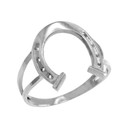 Sterling Silver Classic Good Luck Horseshoe Ring