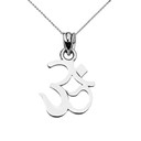 OHM (OM) Ganesh Pendant Necklace in White Gold