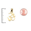 OHM (OM) Ganesh Pendant Necklace in Yellow Gold