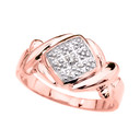 Rose Gold Love Hugs and Kisses (XOXO) Unisex Ring