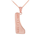 Rose Gold Delaware State Map Pendant Necklace