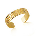 Gold Woman's Timeless Greek Key Toe Ring